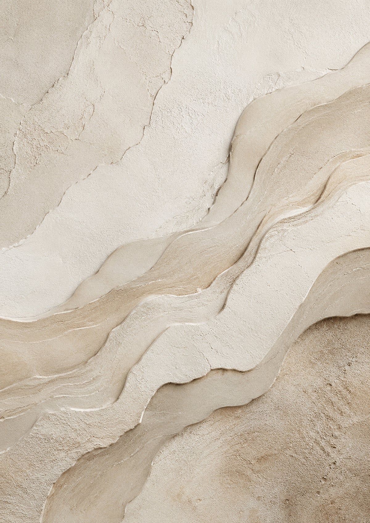 Whispers of Stone — Textured Neutral Fine Art Print